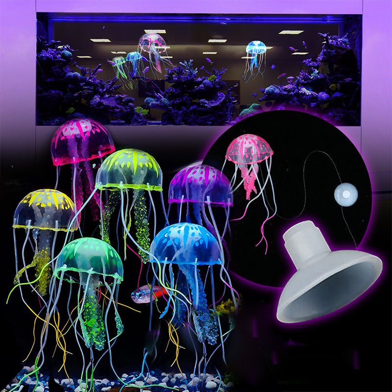 Hjemix | Akvarium landskap simulering transparent fluorescerende manet