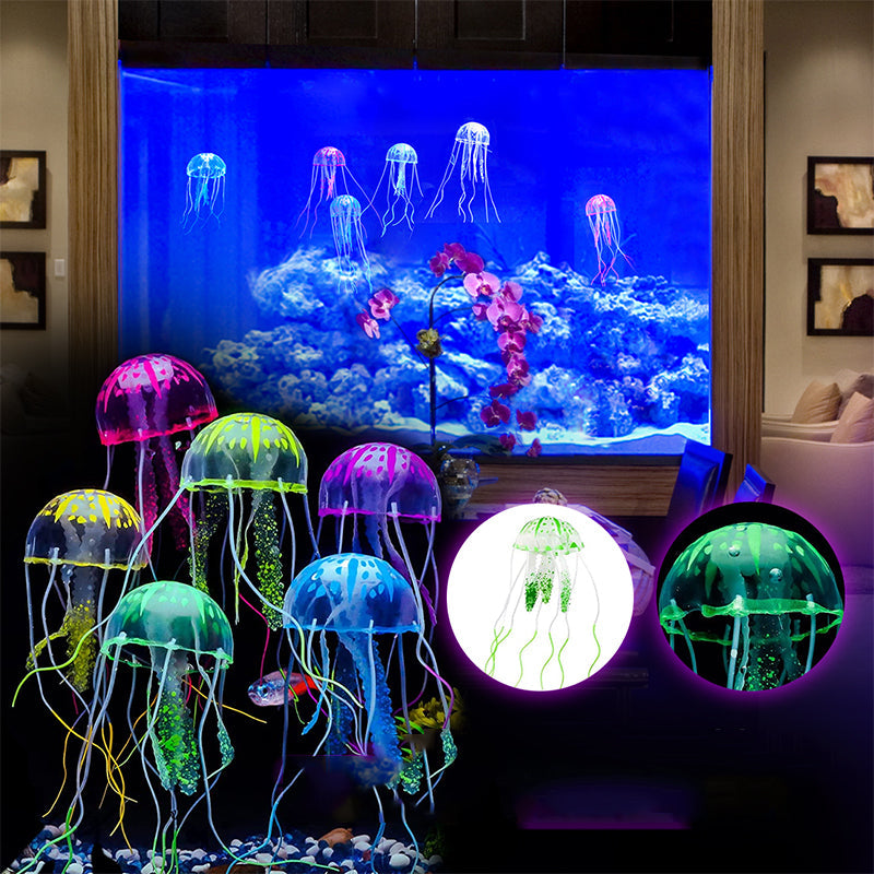 Hjemix | Akvarium landskap simulering transparent fluorescerende manet