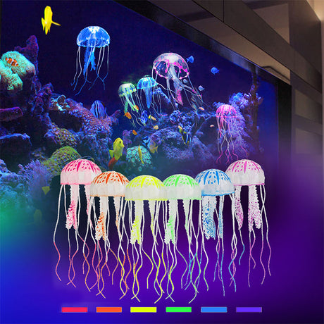 Hjemix | Akvarium landskap simulering transparent fluorescerende manet