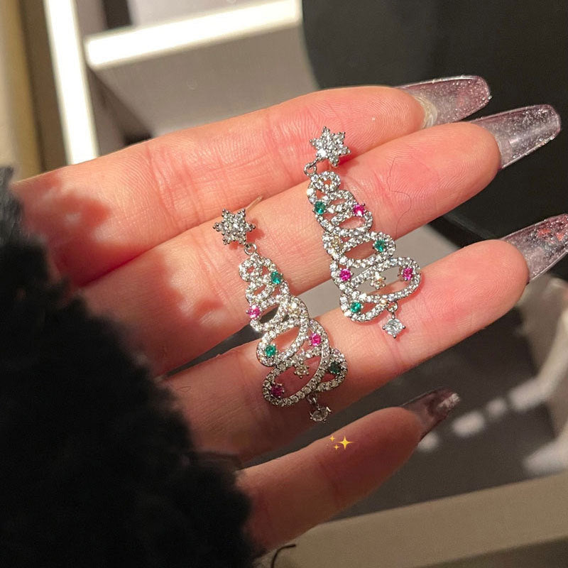 Hjemix | Skinnende juletre øredobber