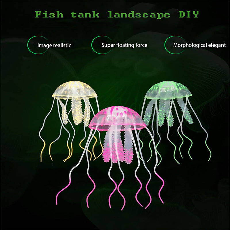 Hjemix | Akvarium landskap simulering transparent fluorescerende manet
