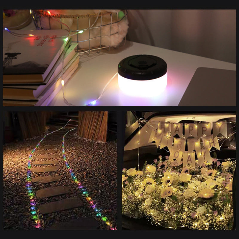 Hjemix | Utendørs vanntette bærbare sammenleggbare strenger lys