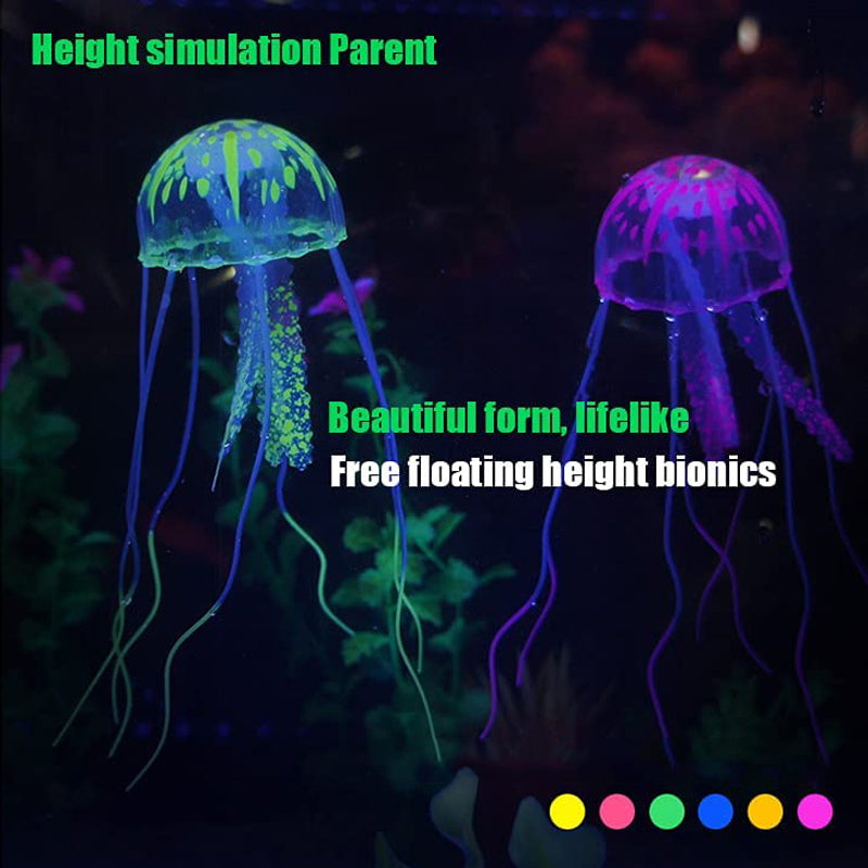 Hjemix | Akvarium landskap simulering transparent fluorescerende manet