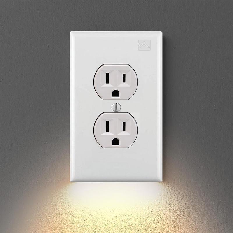 Hjemix | Outlet veggplate med LED nattlys