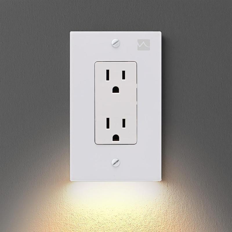 Hjemix | Outlet veggplate med LED nattlys