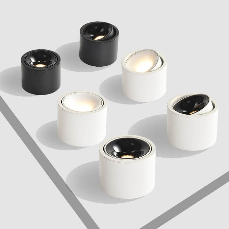 Hjemix | Origo Minimalistisk LED Taklampe - Justerbar Rund Innfelt Lampe