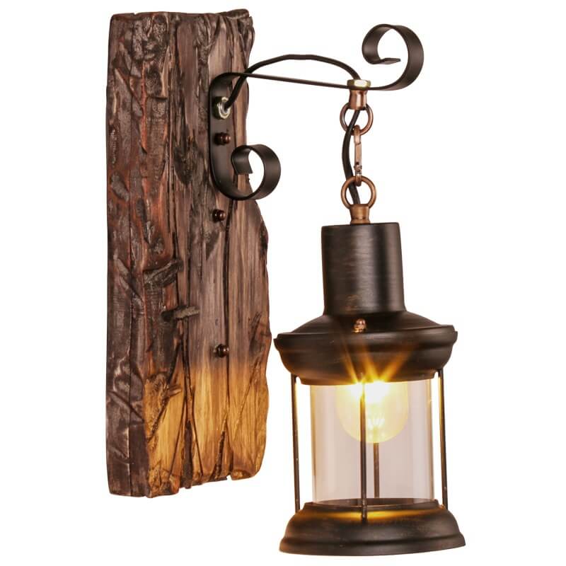 Hjemix | LichtGlas – Sylindervegglampe med glassbase, jern og tre