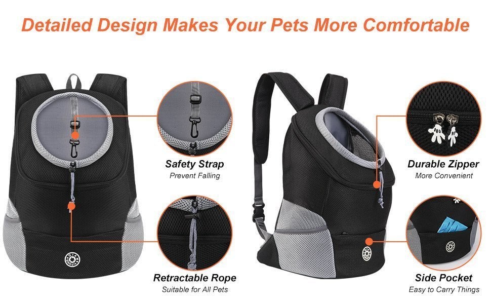 Hjemix | Hunderyggsekk Ergonomisk Design Kjæledyrsekk