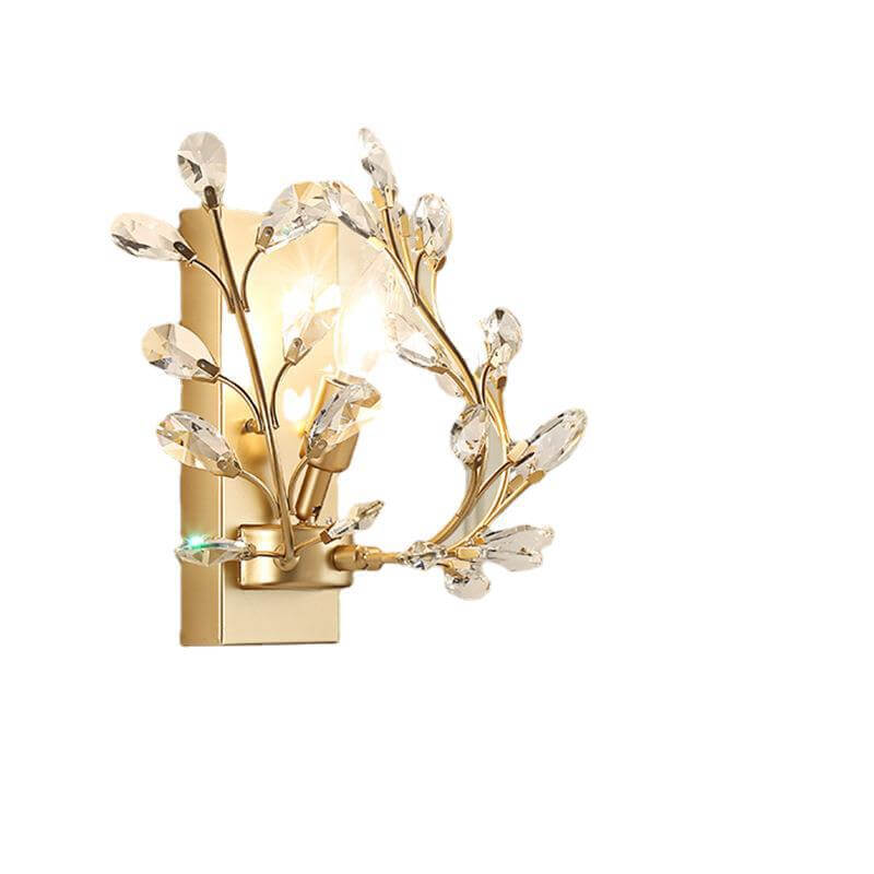 Hjemix | Luminis Vegglampe | Luksus Krystall Design | Blad Motif | 1-Lyskilde & Moderne