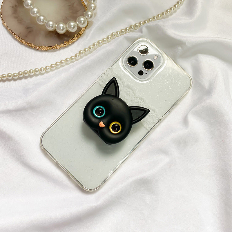 Hjemix | 3D søt kattunge telefonholder med mini speil