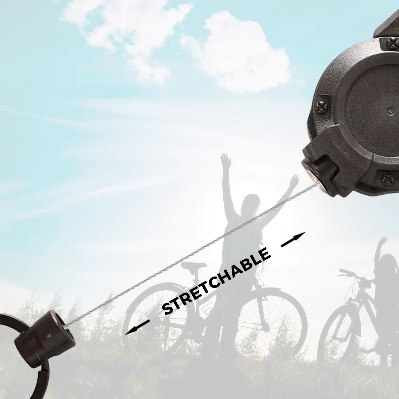 Hjemix | Utendørs automatisk uttrekkbar wire Luya taktisk nøkkelring med tyverisikring