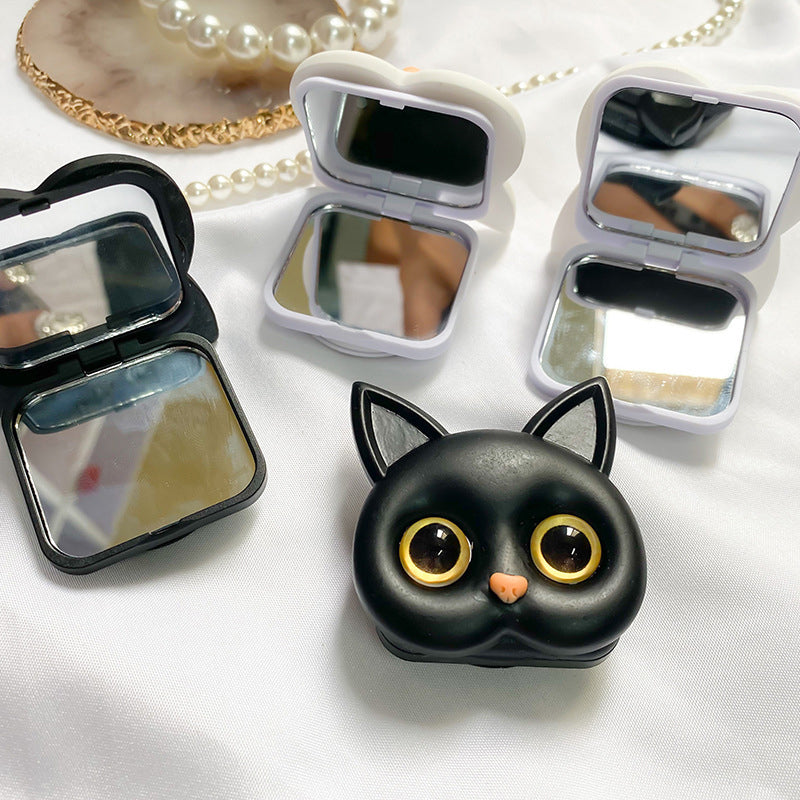 Hjemix | 3D søt kattunge telefonholder med mini speil