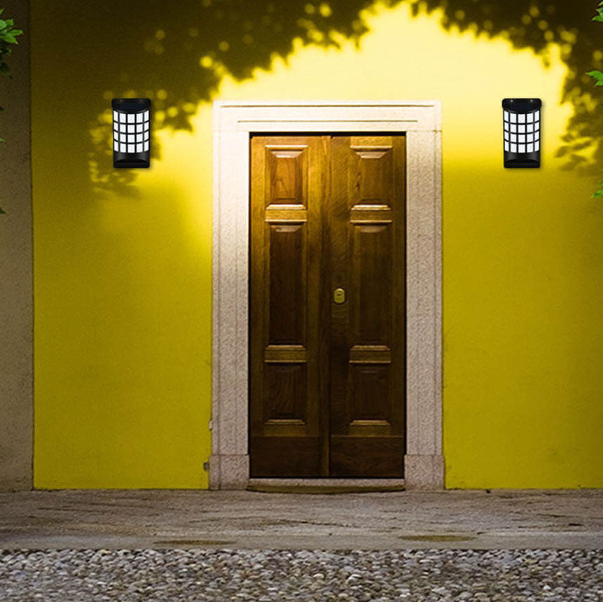 Hjemix | Solar Flame Halv Søyle LED Utendørs Sensor Vegglampe