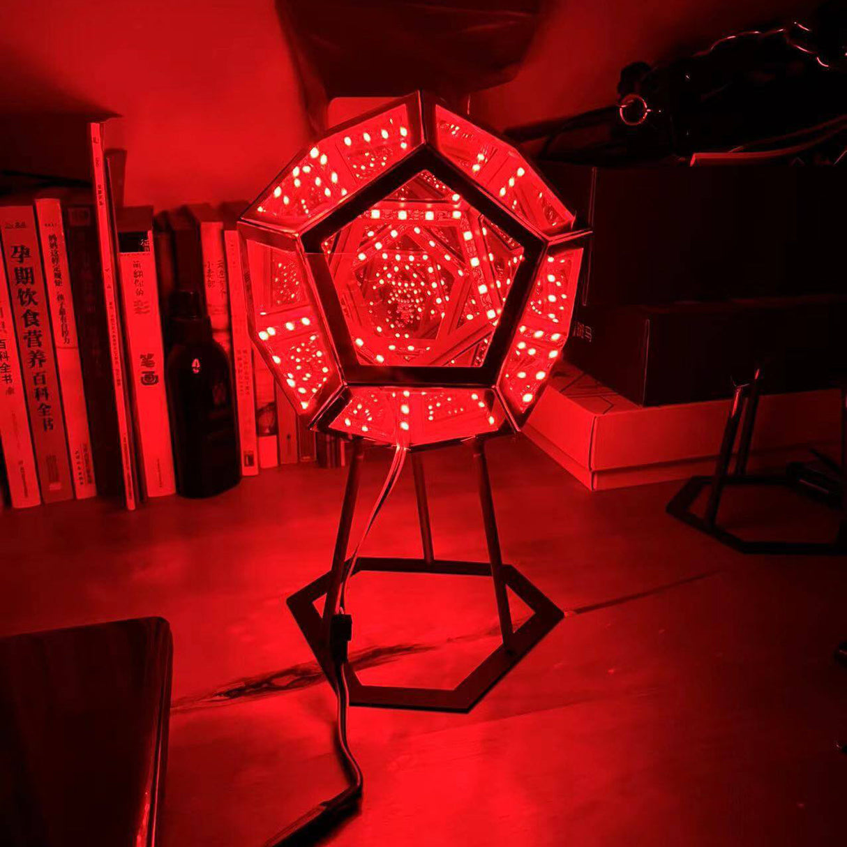 Hjemix | Infinity Dodecahedron LED Nattlys Kunst Bordlampe