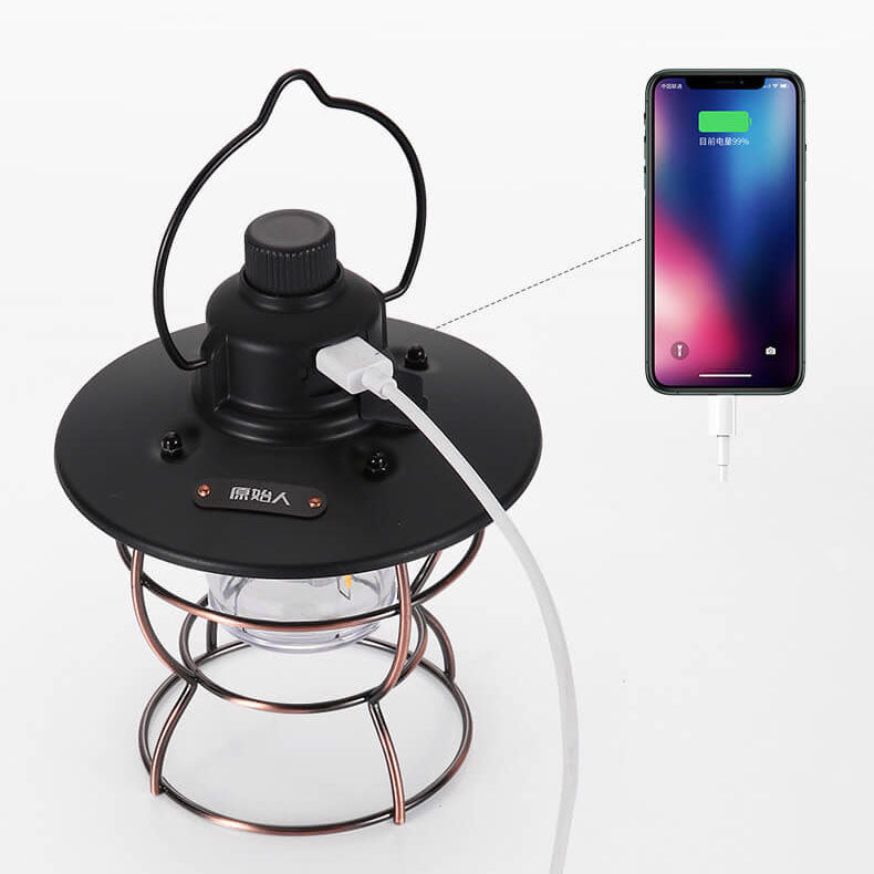 Hjemix | Utendørs Vintage Camping Lys Hest Lys Oppladbart Bærbart Camping Lys