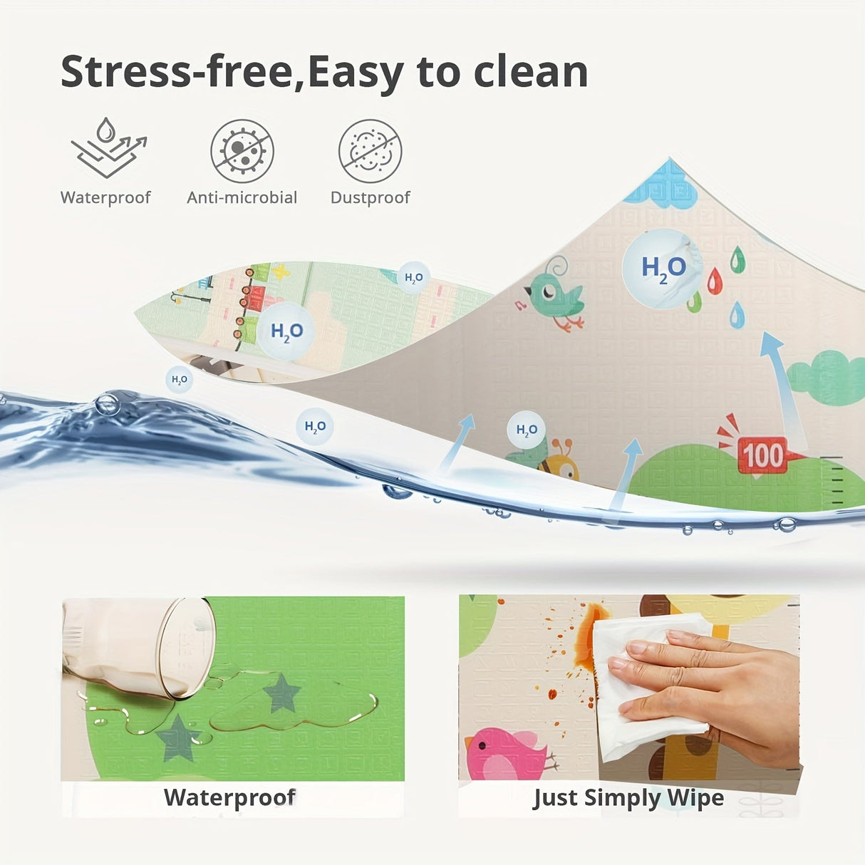 Hjemix | Utdanningsleketeppe med dyr og vekstdiagram