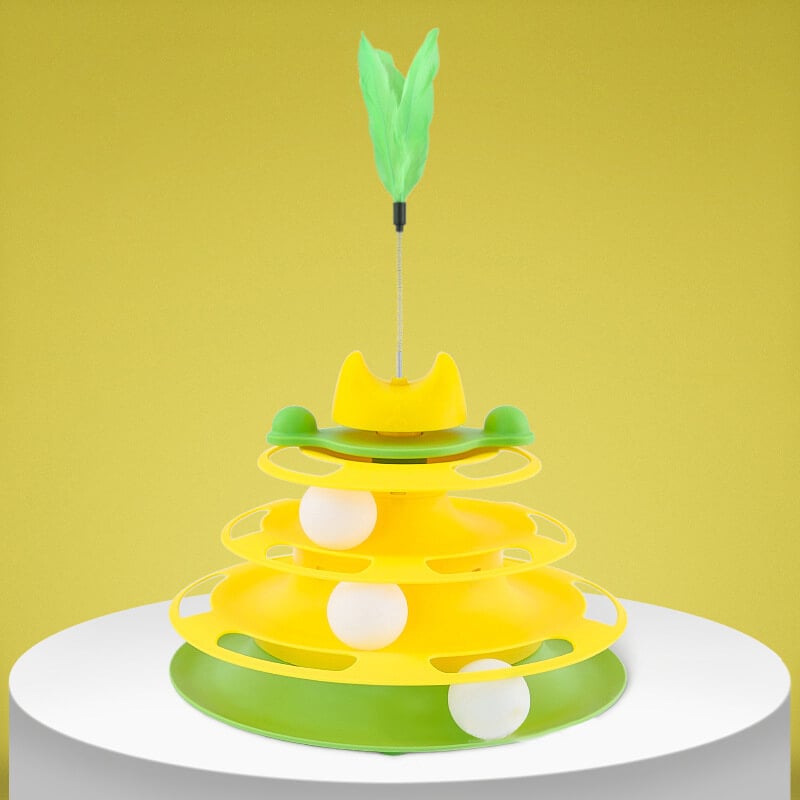 Hjemix | Deilig interaktiv sirkelbane med bevegelige baller kattehøytaler for avslapning