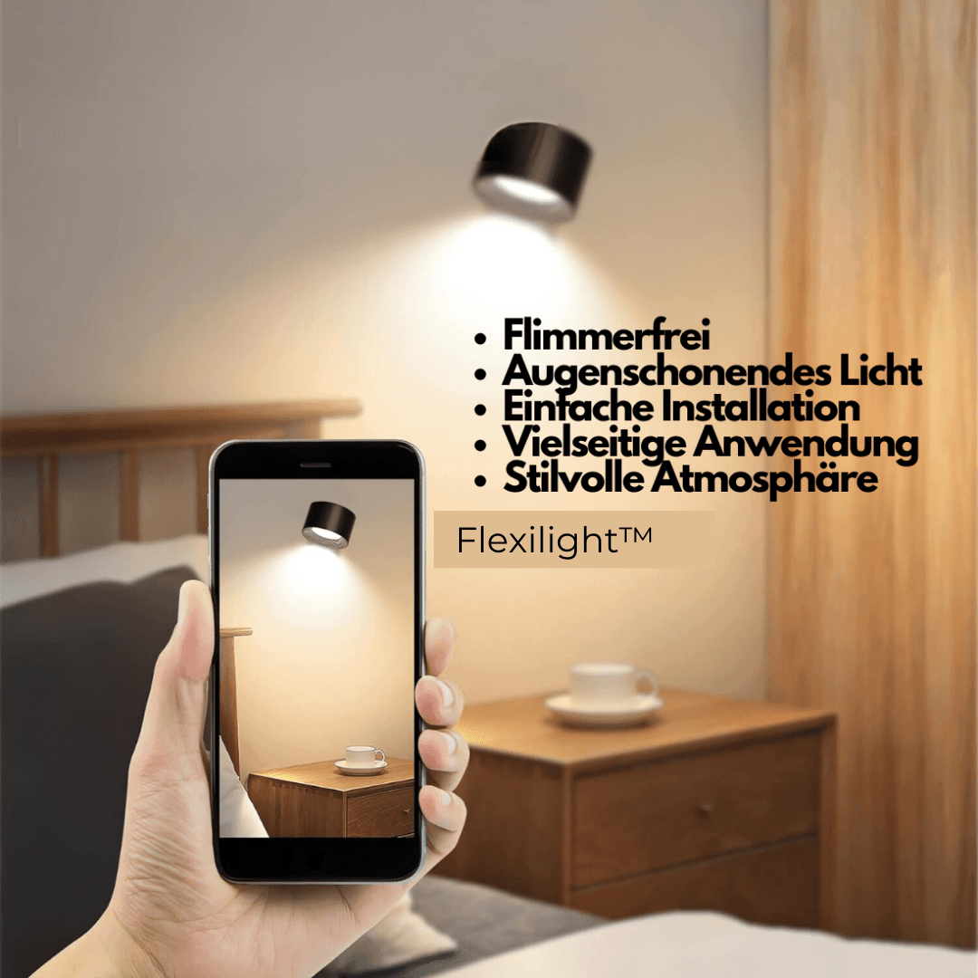 Hjemix | 360° trådløs oppladbar vegglampe | Allsidig LED-belysningsløsning