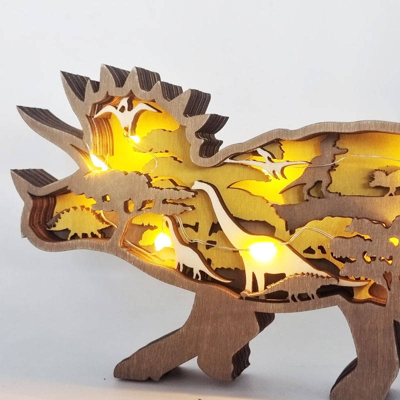 Hjemix | 3D Kreativ Tre Dyre Snitting Håndverksgave