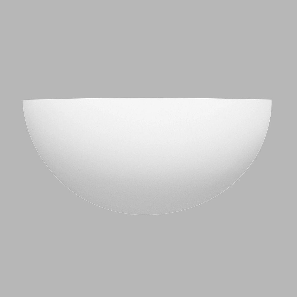 Hjemix | Hvit gips vintage halv-rund halv-måne malbar veggspotlight 30cm