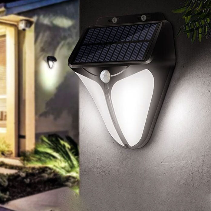 Hjemix | Solenergi Intelligent Trekant Utendørs Vanntett Kroppssensor Patio LED Vegglampe