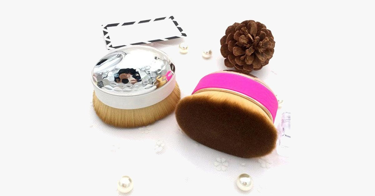 Hjemix | Lett-for-bruk Palm Oval Brush for perfekt blending av sminke