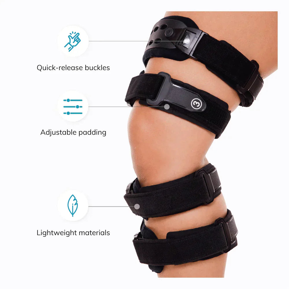 Hjemix | Osteoarthritis Relief Knee Brace | Medial og Lateral OA Støtte for Beinsmerter ved Slitasjegikt