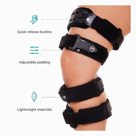 Hjemix | Osteoarthritis Relief Knee Brace | Medial og Lateral OA Støtte for Beinsmerter ved Slitasjegikt