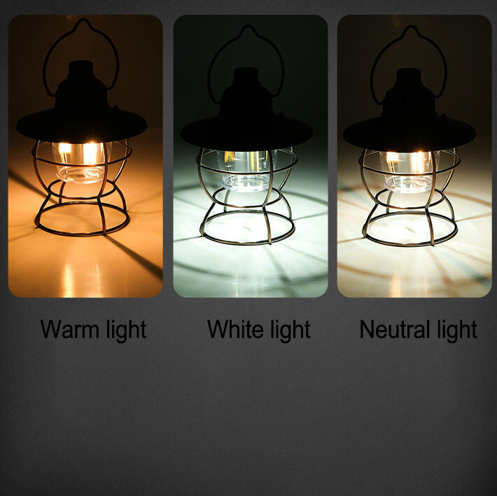 Hjemix | Utendørs Vintage Camping Lys Hest Lys Oppladbart Bærbart Camping Lys