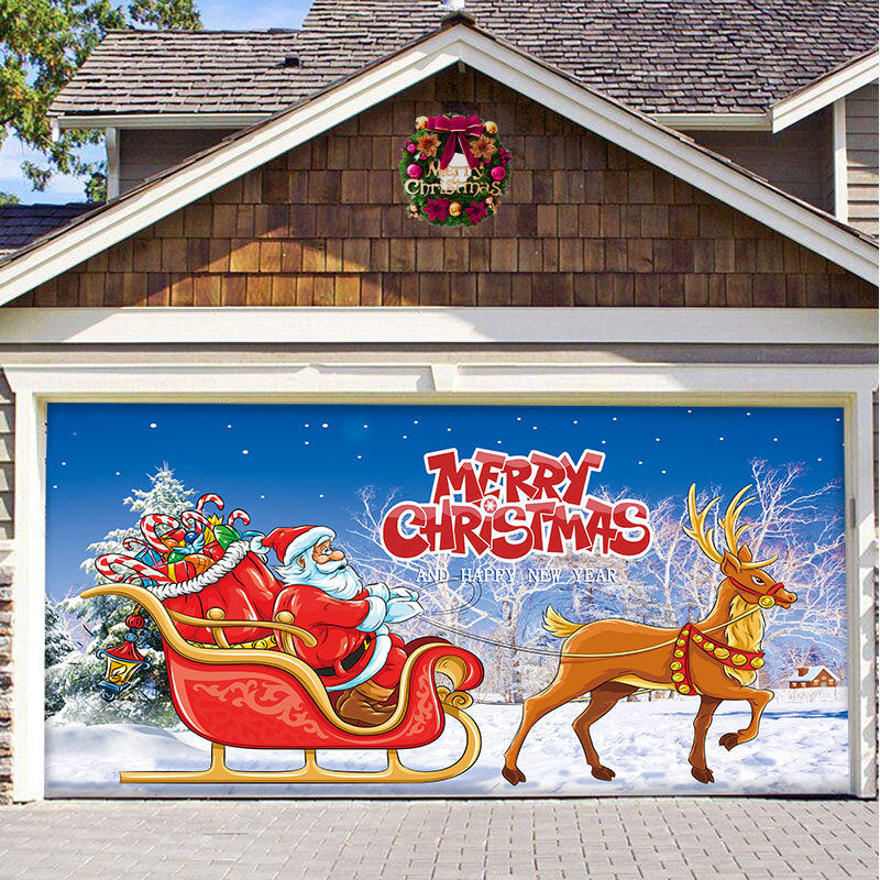 Hjemix | Snow Garage Door Banner Ornament