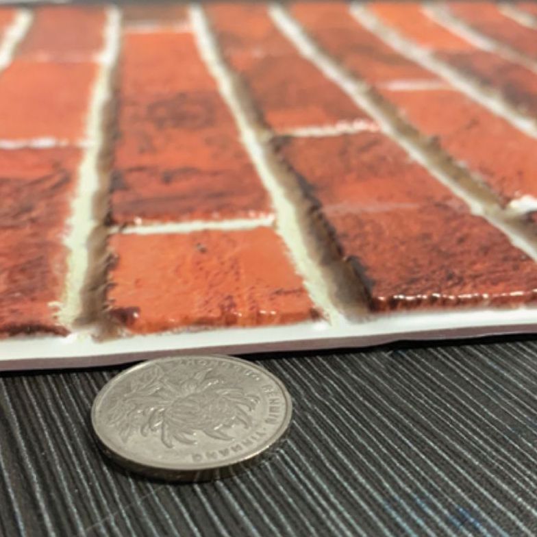 Hjemix | 3D preget sprutbeskyttelsespaneler plast sprutbeskyttelsespaneler med vanntett