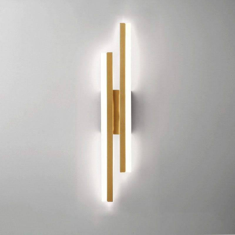 Hjemix | Alana Moderne LED Veggbelysning - Elegant Svart/Gold Veggbelysning for Stue og Soverom
