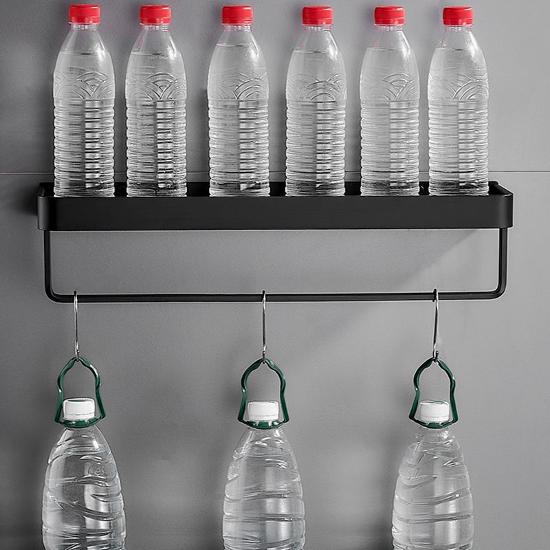 Hjemix | Matt svart badsett Moderne 1/2 - Stykke Rustfritt stål badhylde