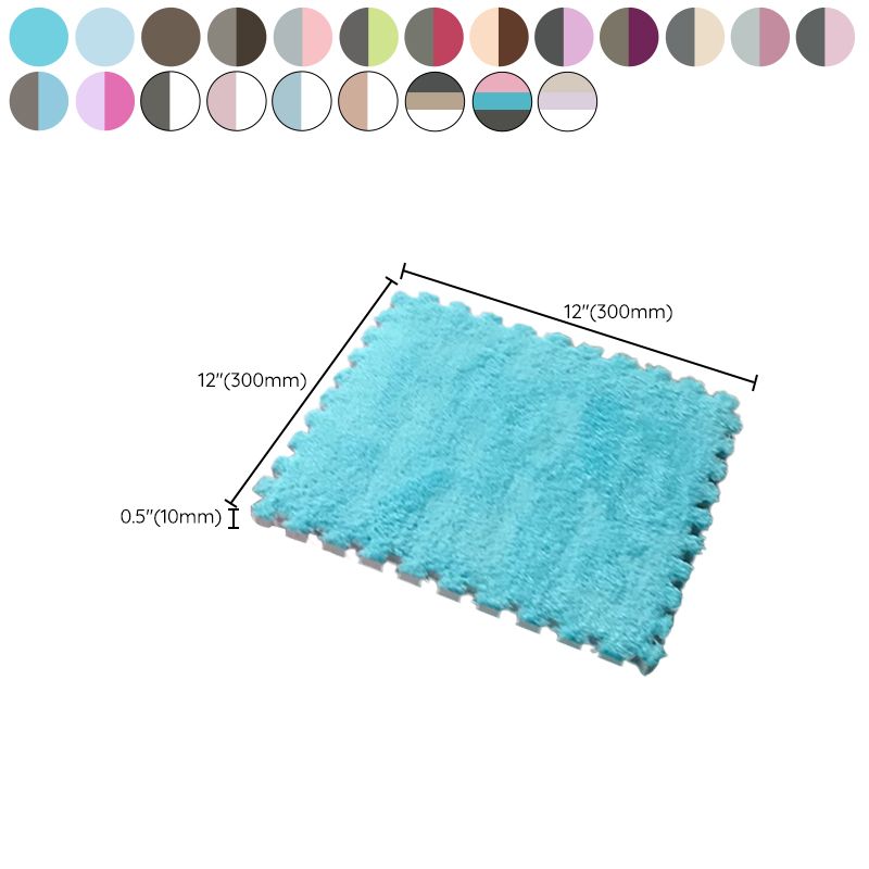 Hjemix | Fargefading Resistant Teppeflis Solid Color Interlocking Teppeflis