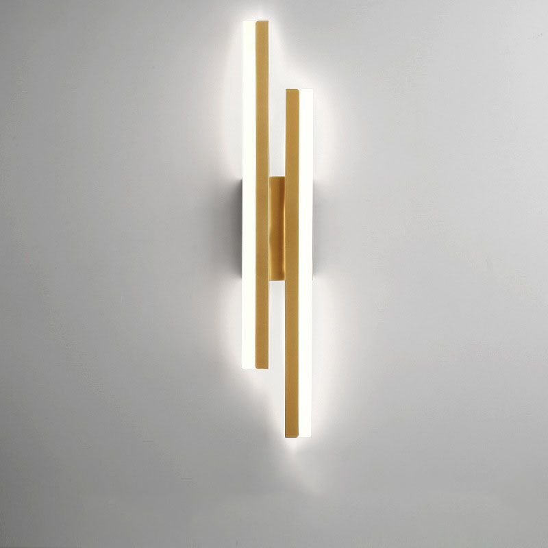 Hjemix | Alana Moderne LED Veggbelysning - Elegant Svart/Gold Veggbelysning for Stue og Soverom