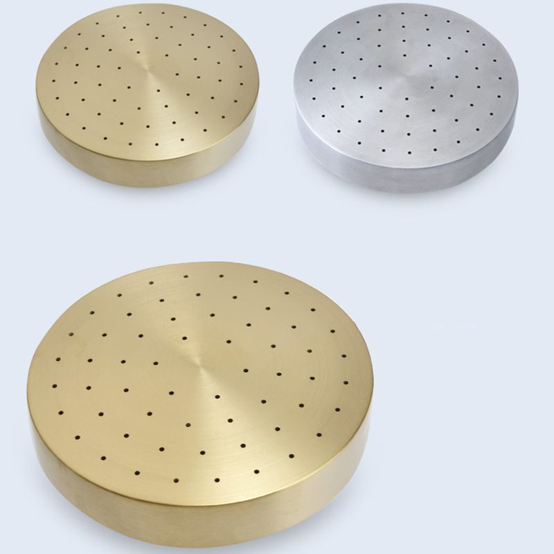 Hjemix | Rustfritt Stål Dusj Kombinasjon Rund Fast Dusjhode med Dusjarm