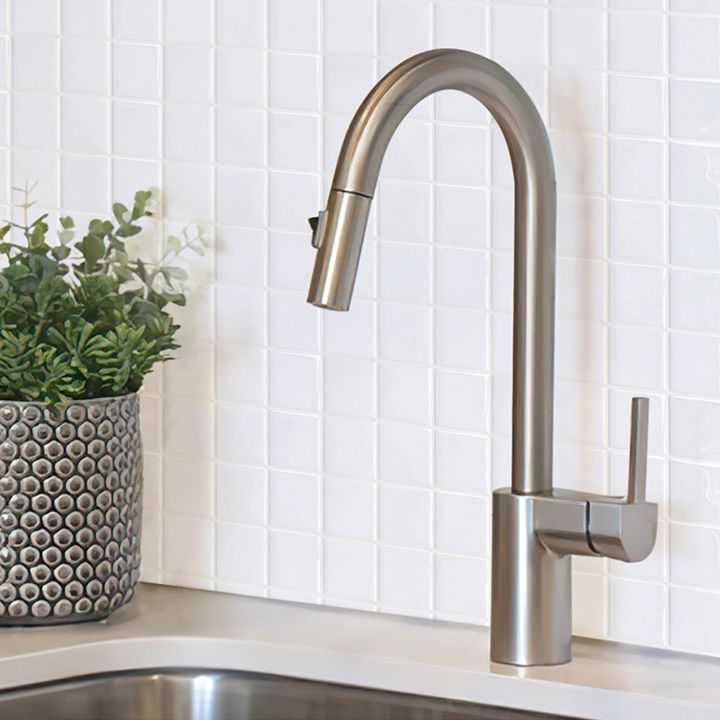 Hjemix | Hvit Mosaic Peel & Stick Flis Vanntett Kjøkken Backsplash Tapet