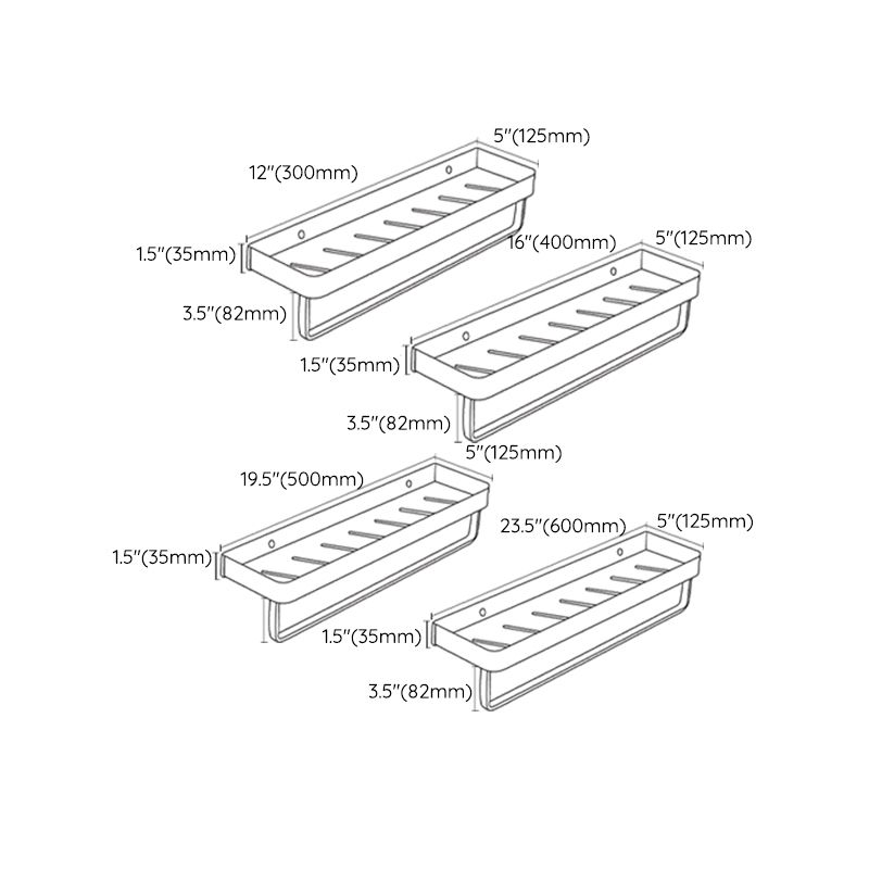 Hjemix | Matt svart badsett Moderne 1/2 - Stykke Rustfritt stål badhylde