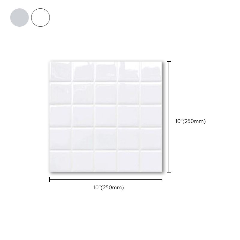 Hjemix | Hvit Mosaic Peel & Stick Flis Vanntett Kjøkken Backsplash Tapet