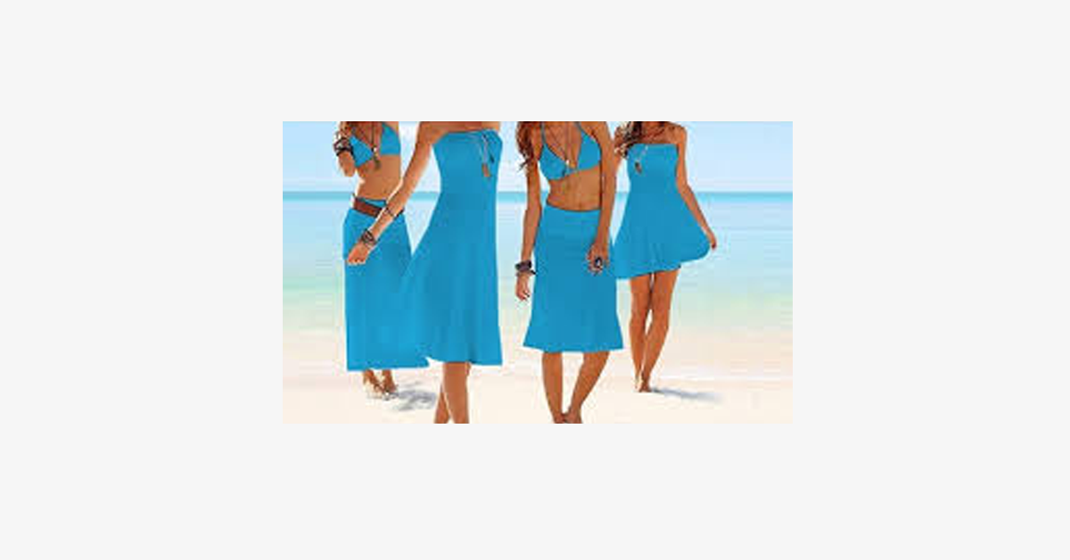 Hjemix | 4-in-1 Strapless Beach Dress - Various Colors
