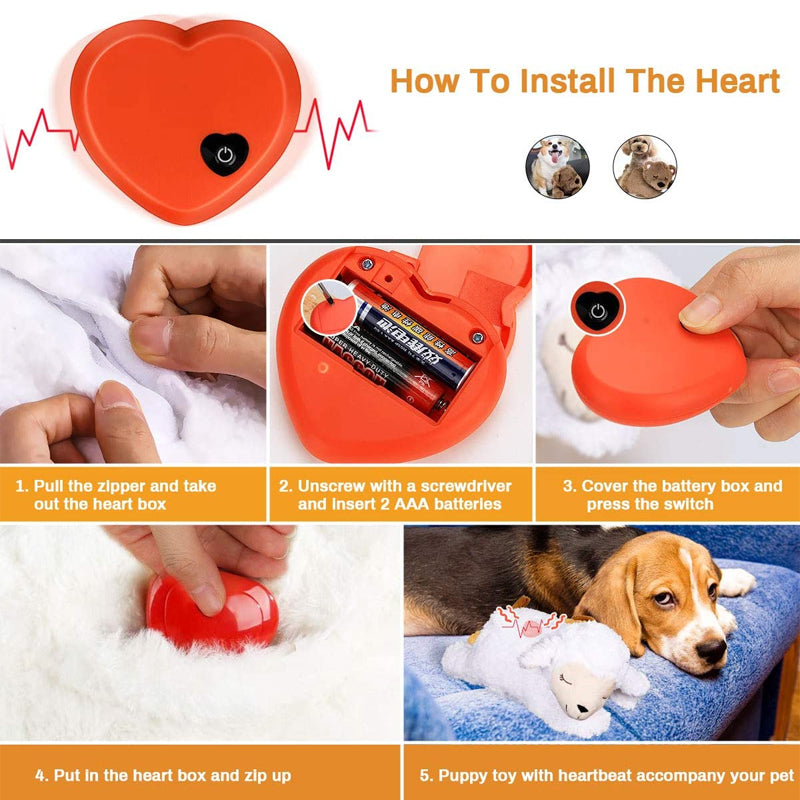 Hjemix | Heartbeat Pet Plush Toy for Separation Anxiety