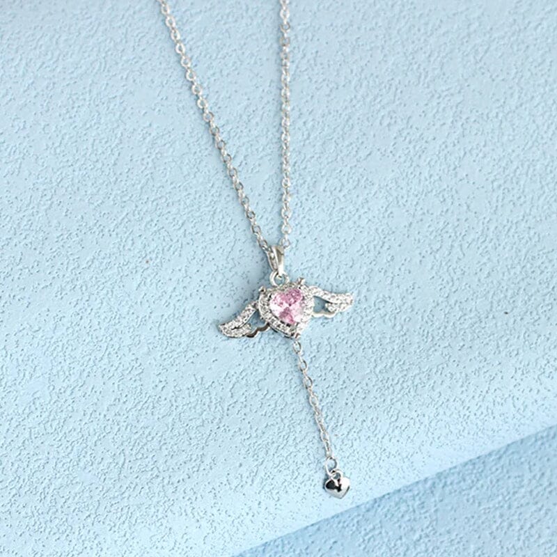 Hjemix | Pink Angel Wings Necklace