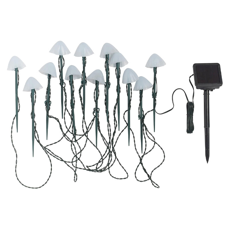 Hjemix | LED Solcelle Lyskjede Bakke Stake Sopplamper