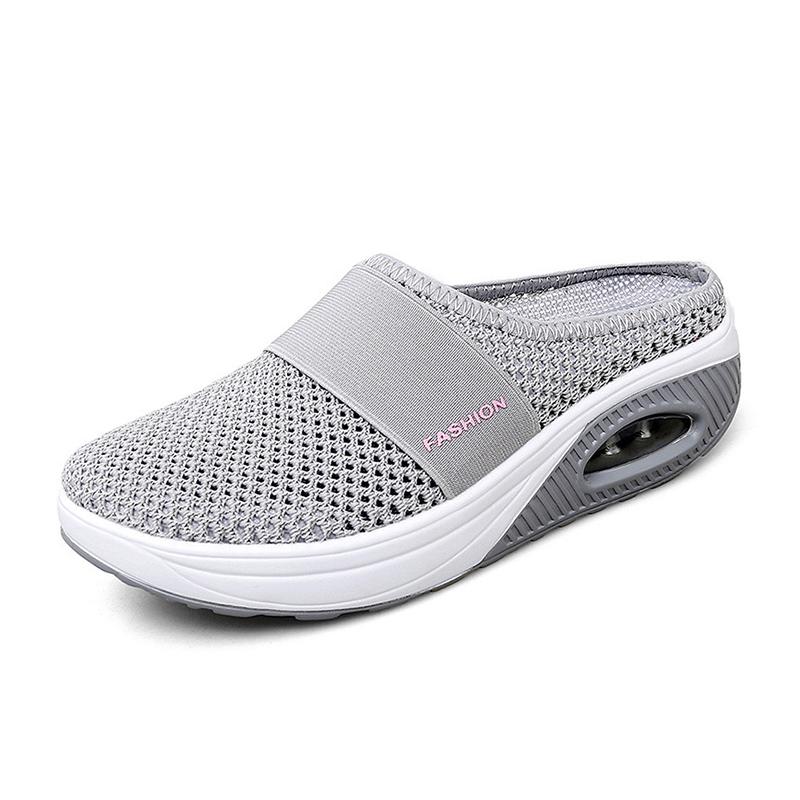Hjemix | Flate Slingback Sandaler Laget av Mesh