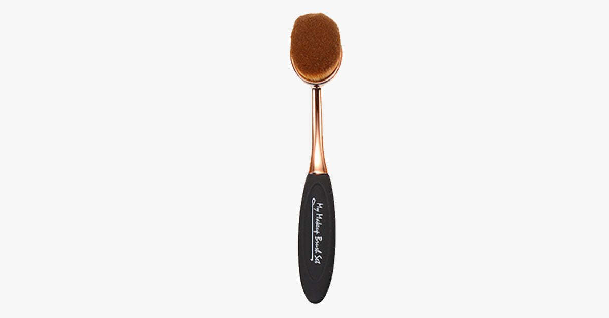 Hjemix | Oval Blush Applikatorbørste – For perfekte rosa kinder