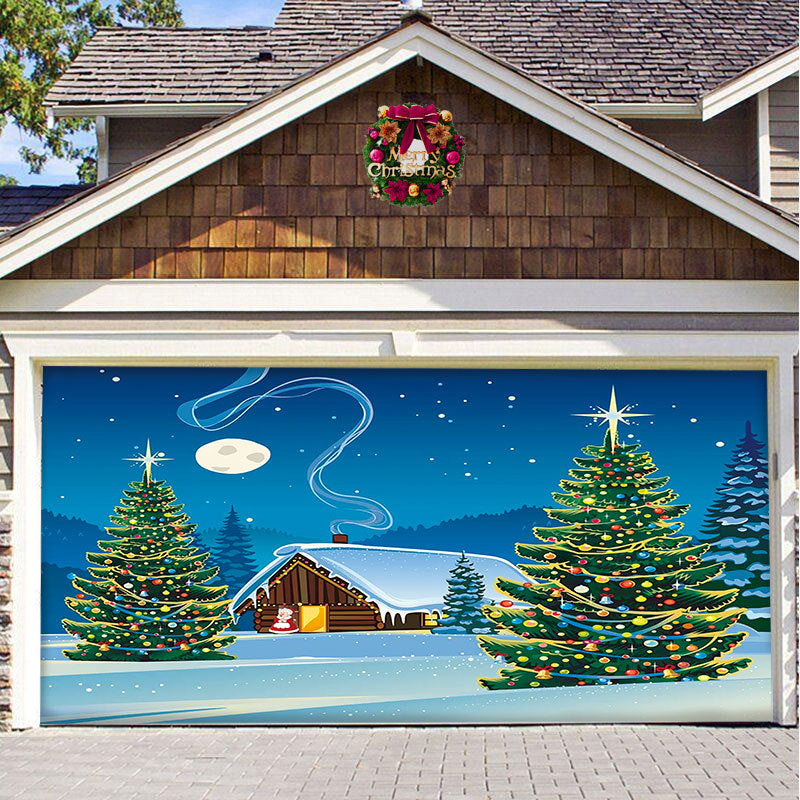 Hjemix | Snow Garage Door Banner Ornament