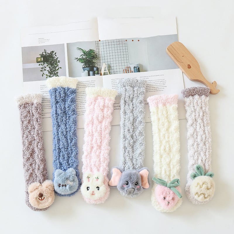 Hjemix | Et par baby søte korallfleece-sokker