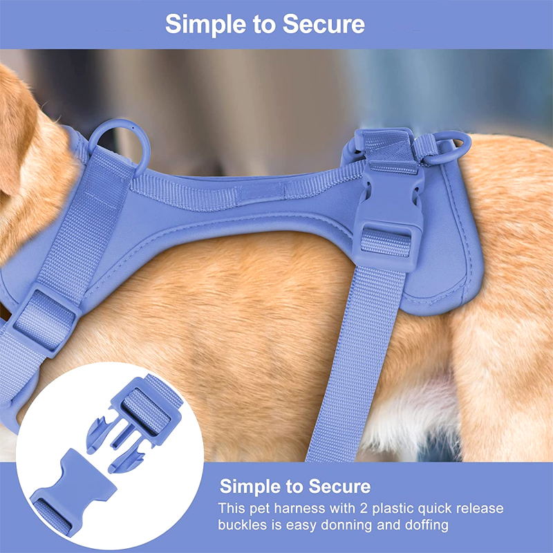 Hjemix | Adjustable Dog Vest Harness with 3 Leash Clips