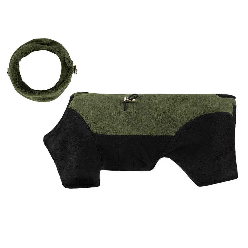 Hjemix | Full Protection Polar Fleece Hundedress med Avtagbar Krage
