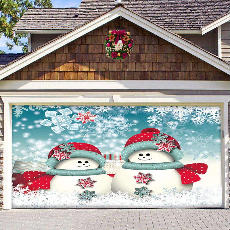 Hjemix | Snow Garage Door Banner Ornament